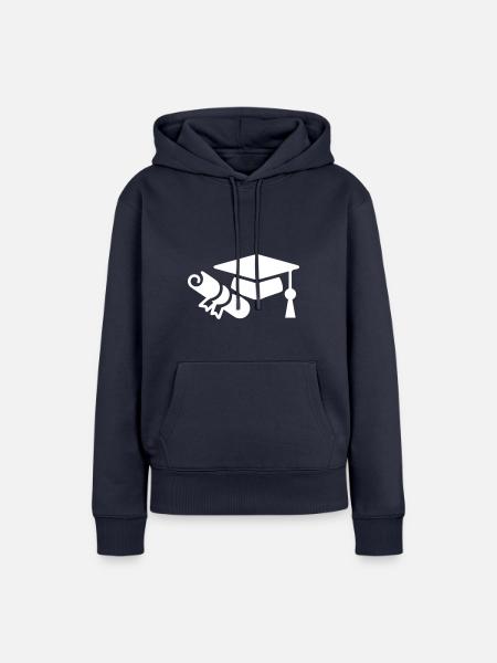 Student mütze - Frauen Premium Bio Hoodie - Navy