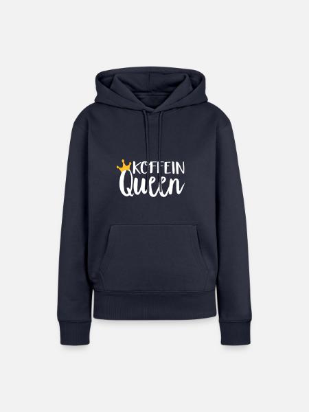 Koffein Queen - Frauen Premium Bio Hoodie - Navy