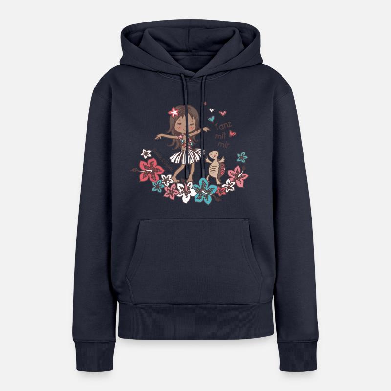 Danse avec moi - Sweat à capuche Premium bio Femme - bleu marine