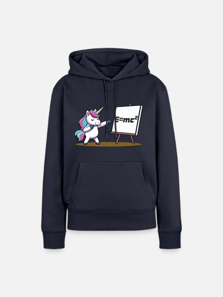 Cleveres Einhorn - Frauen Premium Bio Hoodie - Navy