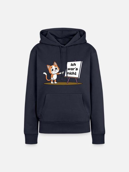 Ich war's nicht - Frauen Premium Bio Hoodie - Navy
