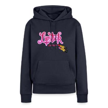 Lipstick in love - Women’s Premium Organic Hoodie - navy - Front - Julia (174cm)