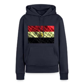 Égypte - Sweat à capuche Premium bio Femme - bleu marine - Devant - Julia (174cm)