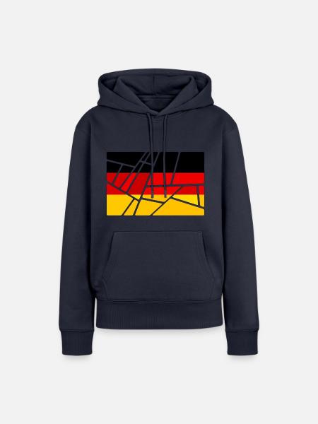 Deutschland - Frauen Premium Bio Hoodie - Navy