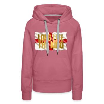 Britischer König Krönung Charles England Flagge - Frauen Premium Bio Hoodie - Malve - Vorne - Isabella (175cm)