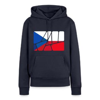 Tchéquie - Sweat à capuche Premium bio Femme - bleu marine - Devant - Julia (174cm)
