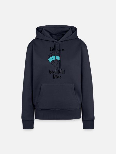 Heißluftballon Ballon fliegen - Frauen Premium Bio Hoodie - Navy