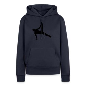 Turner, Turnen - Frauen Premium Bio Hoodie - Navy - Vorne - Julia (174cm)