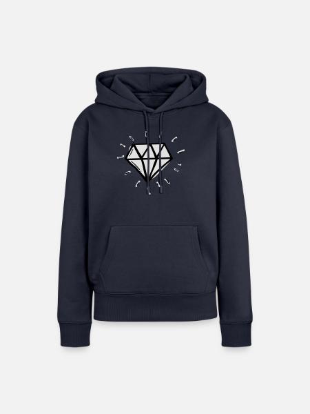 Diamant - Frauen Premium Bio Hoodie - Navy