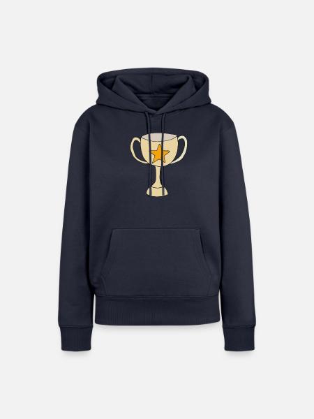 pokal - Frauen Premium Bio Hoodie - Navy