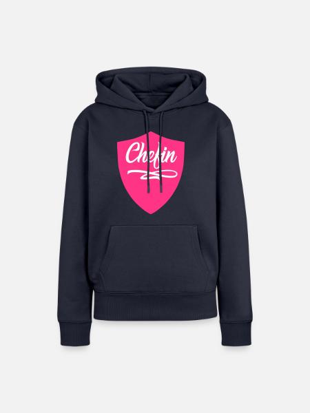 Chefin Wapppen - Frauen Premium Bio Hoodie - Navy