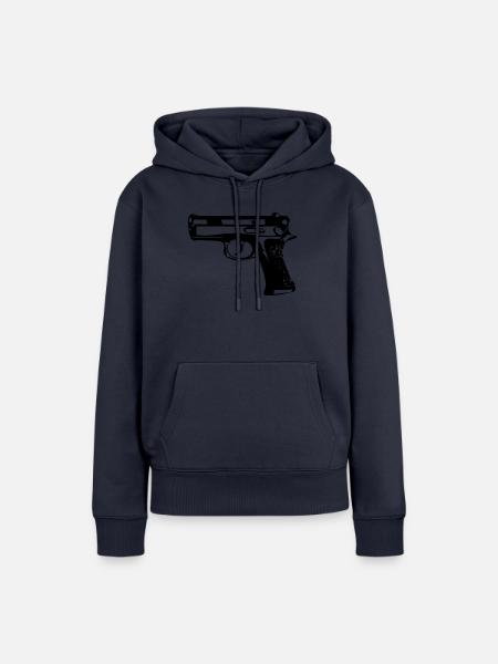 Gun - Frauen Premium Bio Hoodie - Navy
