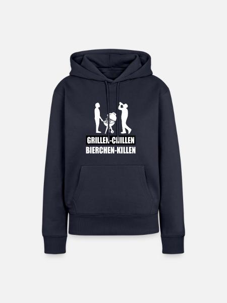 BBQ - Frauen Premium Bio Hoodie - Navy