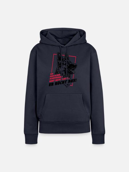 633 Ein Schäferhund geht nicht Gassi, er rückt aus - Frauen Premium Bio Hoodie - Navy