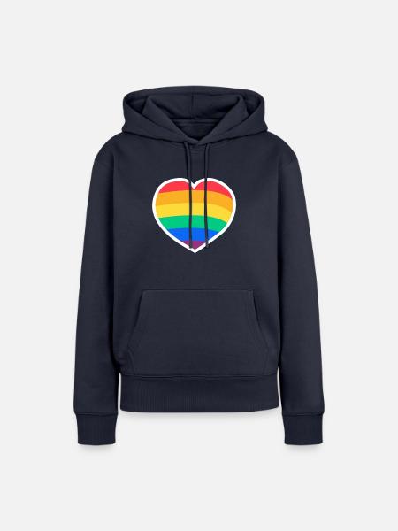 Stolzes Herz - Frauen Premium Bio Hoodie - Navy