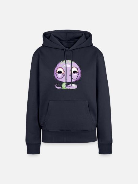 Schlange mit Schlafmangel - Frauen Premium Bio Hoodie - Navy
