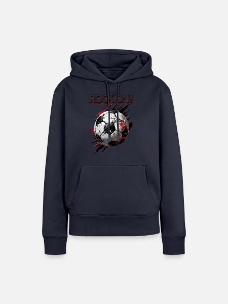 Fussball - rock on ! - Frauen Premium Bio Hoodie - Navy