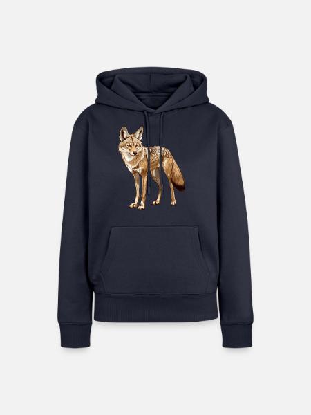 schlauer Schakal - Frauen Premium Bio Hoodie - Navy