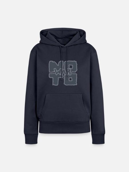 "no to war" grau - Frauen Premium Bio Hoodie - Navy