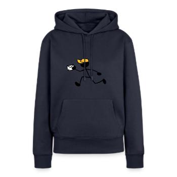 Postbote Kurier Briefzusteller Express Sendung - Frauen Premium Bio Hoodie - Navy - Vorne - Julia (174cm)