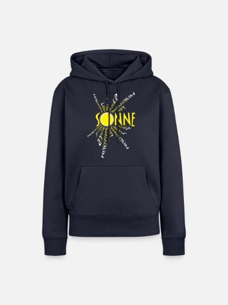 Sonne Sonnenschein - Frauen Premium Bio Hoodie - Navy