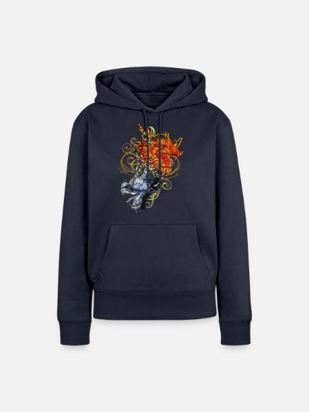 chinesischer Drache - Frauen Premium Bio Hoodie - Navy