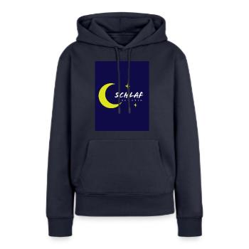 Schlaf - Frauen Premium Bio Hoodie - Navy - Vorne - Julia (174cm)