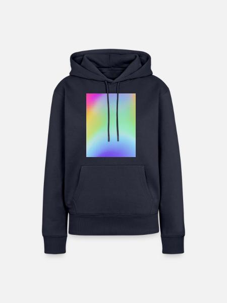Sommer mit Regenbogenfarben - Frauen Premium Bio Hoodie - Navy
