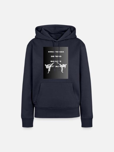Defend Attack Survive - Frauen Premium Bio Hoodie - Navy