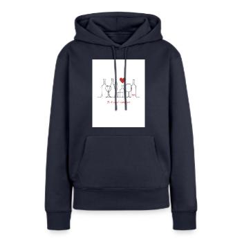 its 4 o clock somewhere - Frauen Premium Bio Hoodie - Navy - Vorne - Julia (174cm)