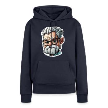 Médecin / professionnel de la santé / médecin / profession / spécialiste - Sweat à capuche Premium bio Femme - bleu marine - Devant - Julia (174cm)