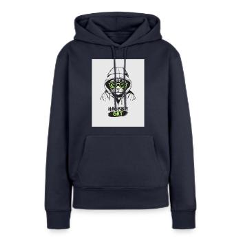 Black Green T Shirt - Sweat à capuche Premium bio Femme - bleu marine - Devant - Julia (174cm)