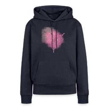 Ballerine - Sweat à capuche Premium bio Femme - bleu marine - Devant - Julia (174cm)