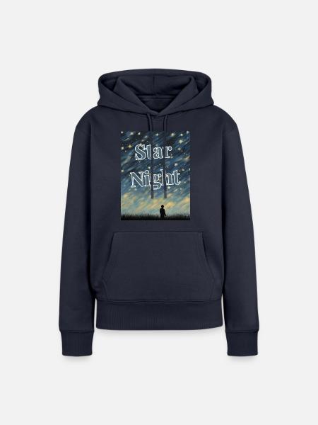 Star Night - Frauen Premium Bio Hoodie - Navy