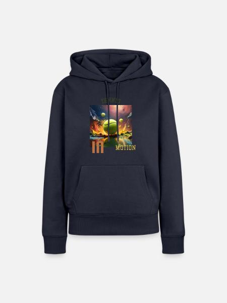 Tennis in Motion - Frauen Premium Bio Hoodie - Navy