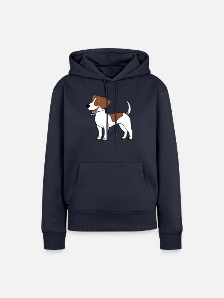 JACK RUSSELL - Frauen Premium Bio Hoodie - Navy