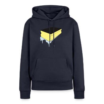 clean_schwamm - Frauen Premium Bio Hoodie - Navy - Vorne - Julia (174cm)