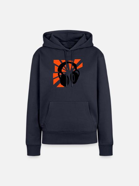 Explodierende Kopfhörer - Frauen Premium Bio Hoodie - Navy