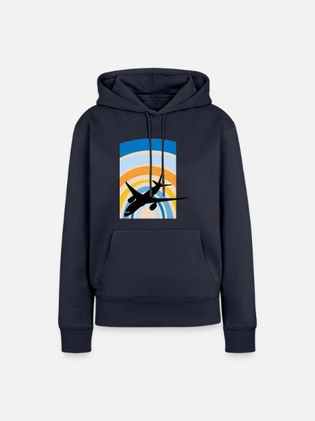 Flugzeug Flugzeug Aerospace - Frauen Premium Bio Hoodie - Navy
