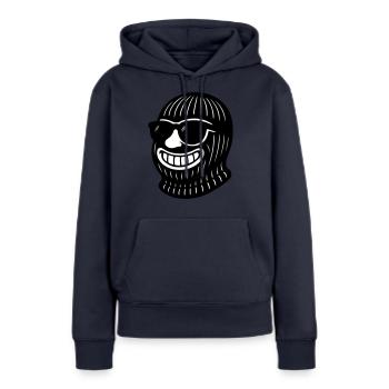Bandit Gangster Masque de Ski - Sweat à capuche Premium bio Femme - bleu marine - Devant - Julia (174cm)