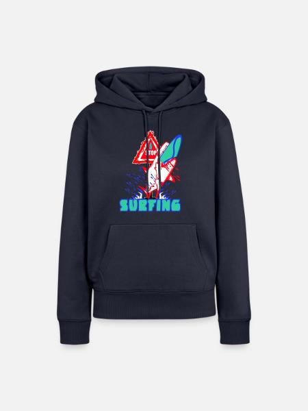 Stop - Surfing - Frauen Premium Bio Hoodie - Navy