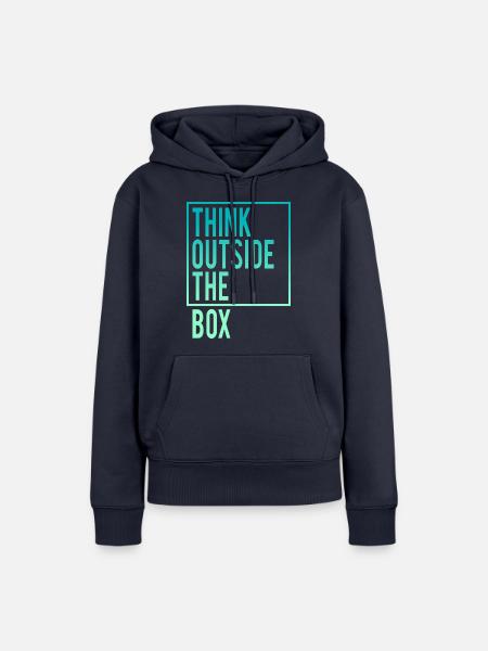 Think outside the Box - Frauen Premium Bio Hoodie - Navy