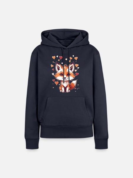 kleine Füchsin - Frauen Premium Bio Hoodie - Navy