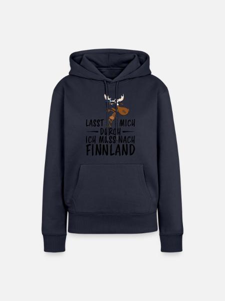 Lasst mich durch ich muss nach Finnland - Frauen Premium Bio Hoodie - Navy