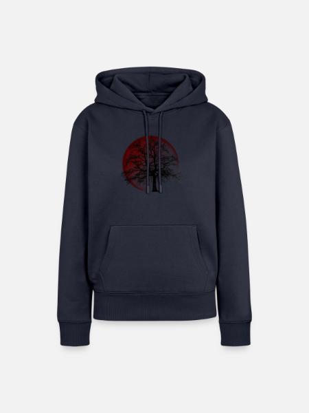 Blut Mond - Frauen Premium Bio Hoodie - Navy