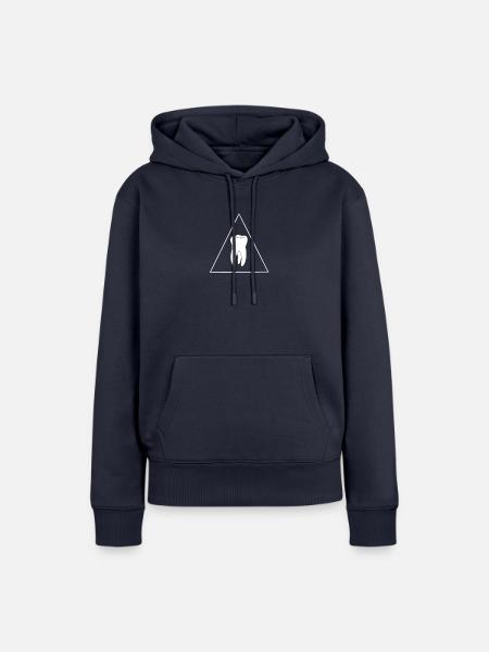 Dreieck zahn - Frauen Premium Bio Hoodie - Navy