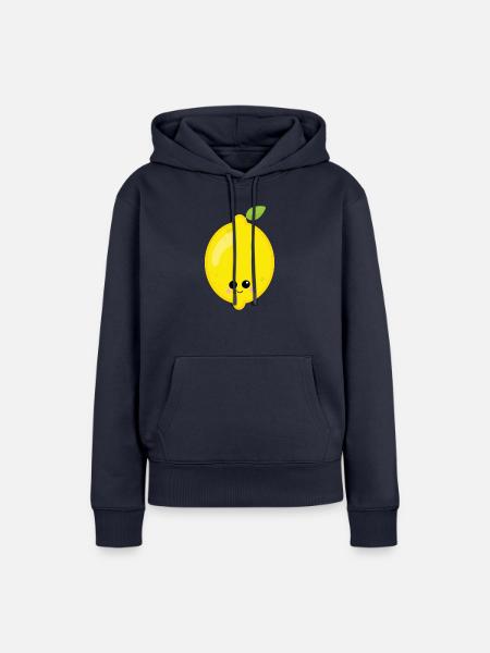 Zitrone - Frauen Premium Bio Hoodie - Navy