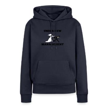 Enterrement de vie de garçon - Sweat à capuche Premium bio Femme - bleu marine - Devant - Julia (174cm)