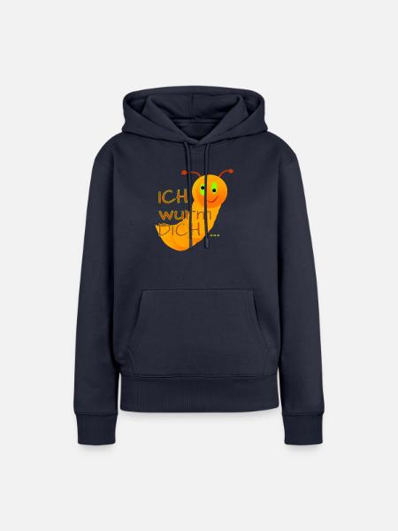 Ich wurm DICH - Frauen Premium Bio Hoodie - Navy