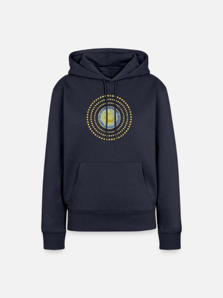 Mond Vincent van Gogh Starry Night Detail - Frauen Premium Bio Hoodie - Navy